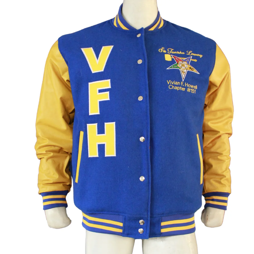 New design OES Fashionable Varsity Jackets High-Quality Materials & Custom Embroidery Sisterhood order of eastern star jackets