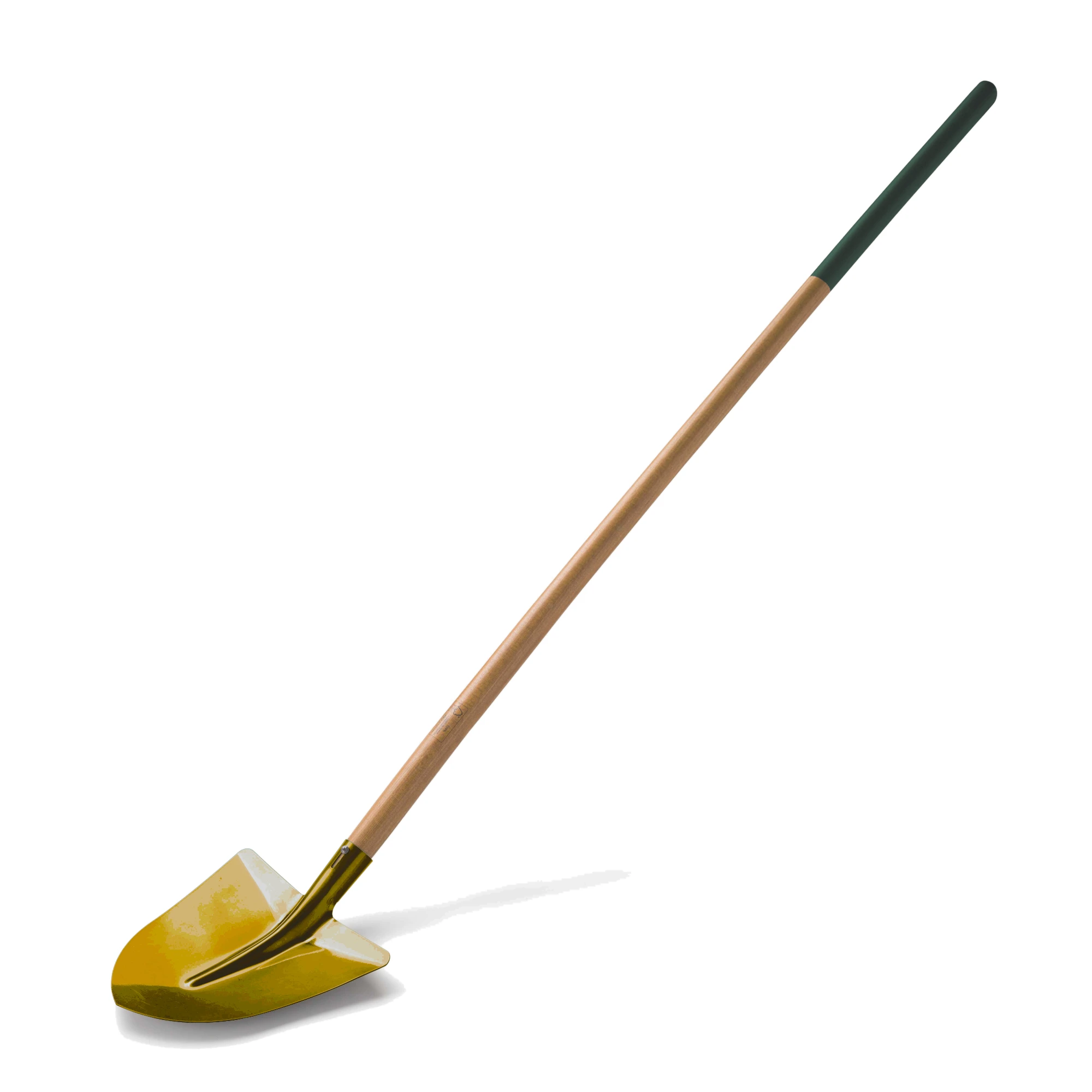 Best-Selling 14 1/2-inch Gold Zinc-Plated Steel Shovel with Sturdy Handle for Construction Sites and Building