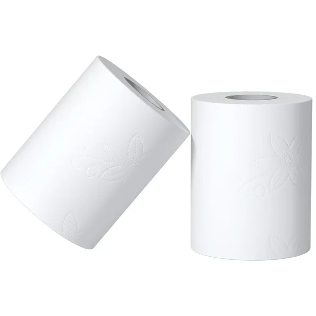 Wholesale 3 Ply Layer Printed Core Bathroom Tissue Toilet Paper Toilet Tissue Roll Bamboo Plain White Room Packaging