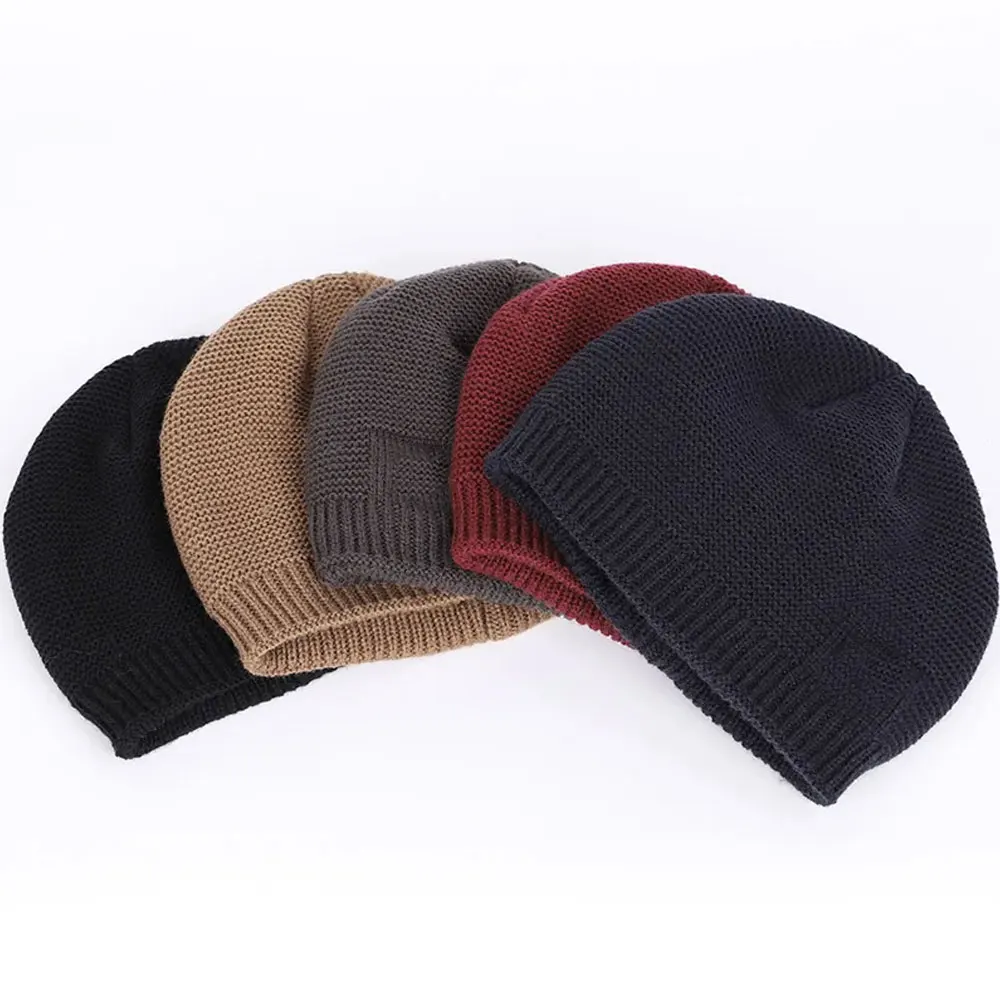 Custom Fashion Men Winter Hats  Wool Knitted Warm Hat Wool Beanie Hats