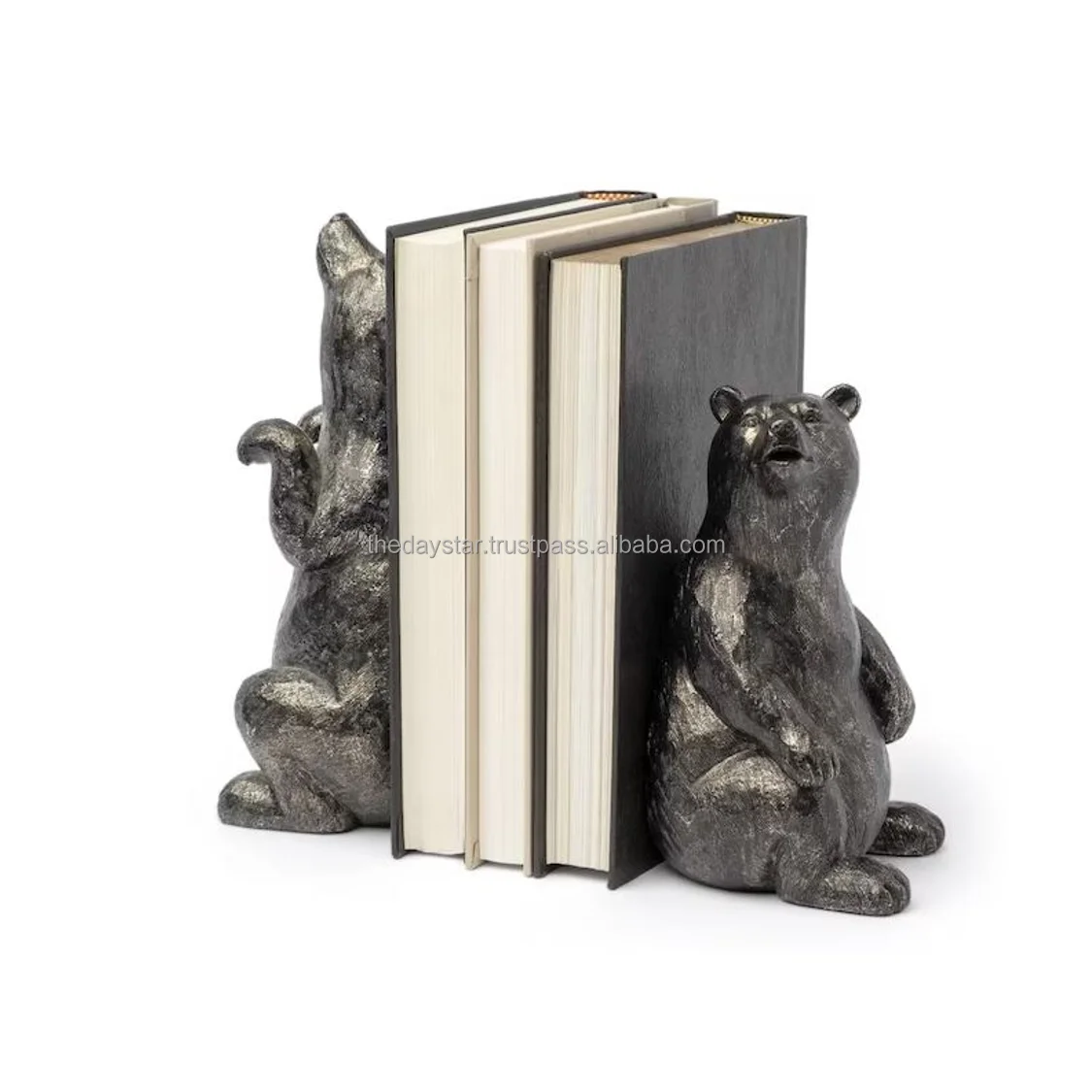 Customizable Modern And Unique Design Metal Iron Abstract Bookends, Non-Skid Book Holders Or Desk Organizer