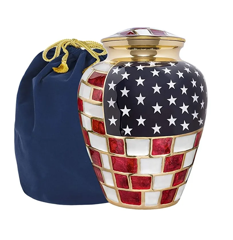 Hand Engraved Cremation Urns for Human Ashes in Different Designs in High Quality with Silver Electroplating in Wholesale Rates