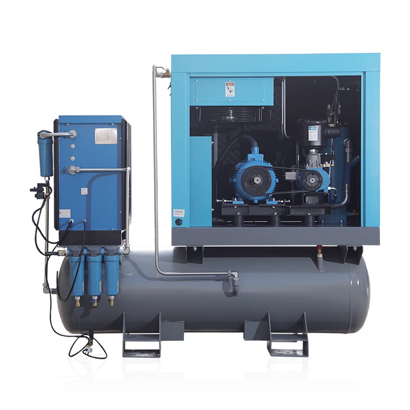 High Pressure Rotary Screw Air Compressor 20 Hp 16 Bar Air Pump PLC Stationary Motorcycle Engines Engine Oil Manufacturer by Air