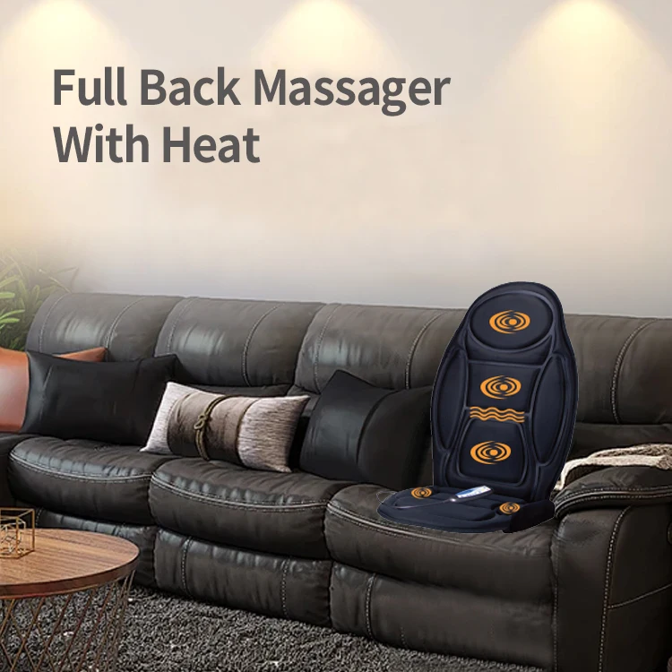 5 motors Vibration Back Massager Chair Pad Waist Heating Air Pressure Car Seat Massage
