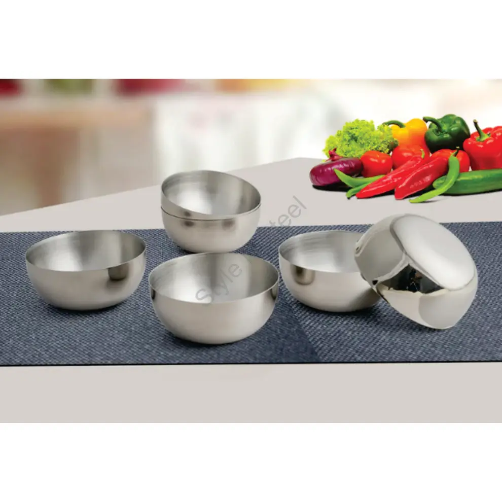 Premium stainless steel 6-piece large bowl collection big bowl set Kitchen essential stainless steel bowls