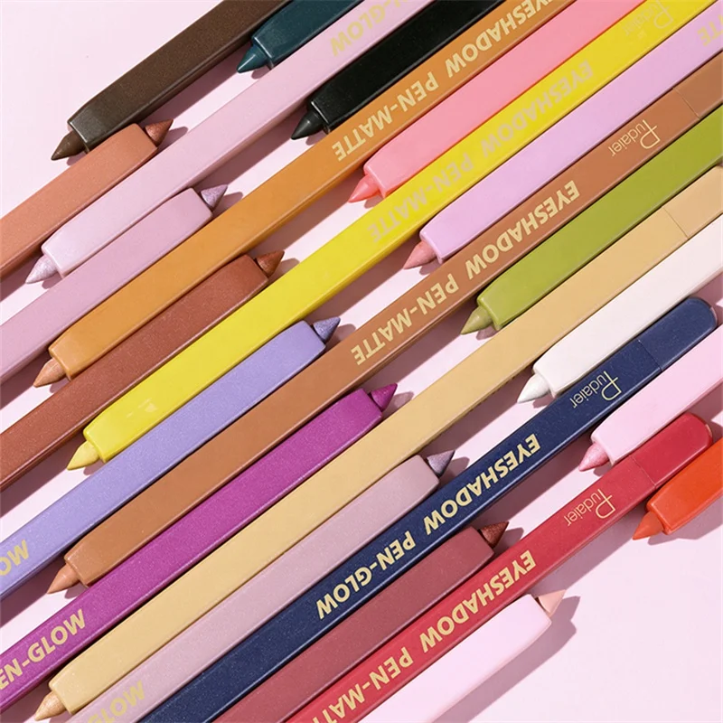 Wholesale Makeup Shimmer Glow Creamy Eyeshadow Pencil Vegan Waterproof High Pigment Matte Eye Shadow Pen Private Label Factory