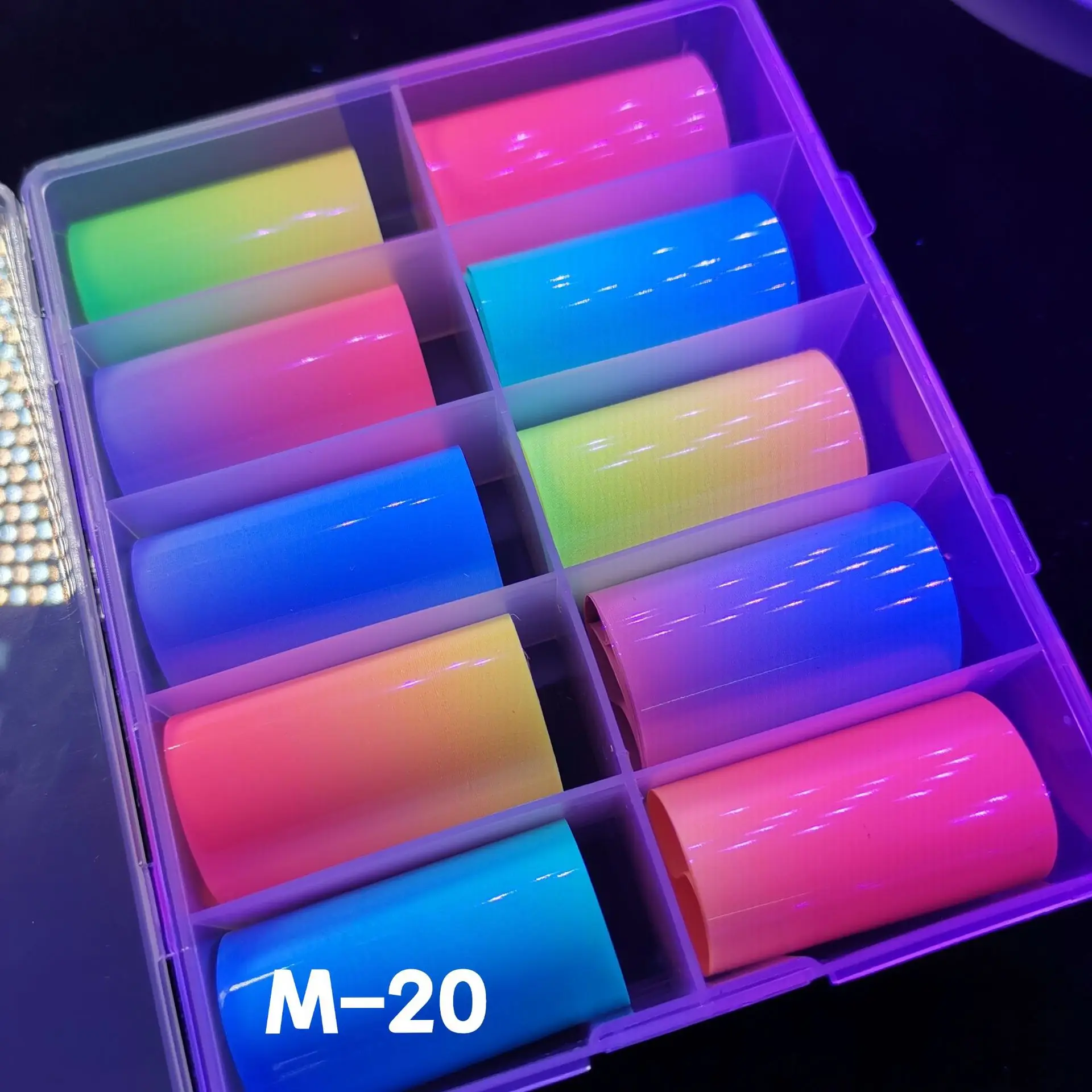 designer logo nail foil transfer plastic nail art glue decals 10 rolls nail art transfer paper foil kit