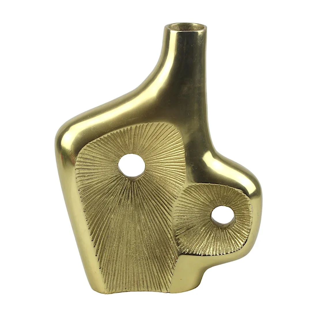 New Arrival Golden Color Medium Size Flower Vases Of Best  Design Top Quality  Decorative With The Sizes  23x16x16 Cm