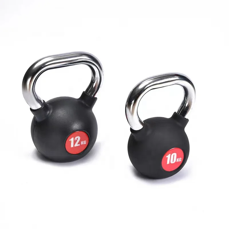 Sports fitness club cast iron Rubber Coated kettlebell 4kg-32kg for gym