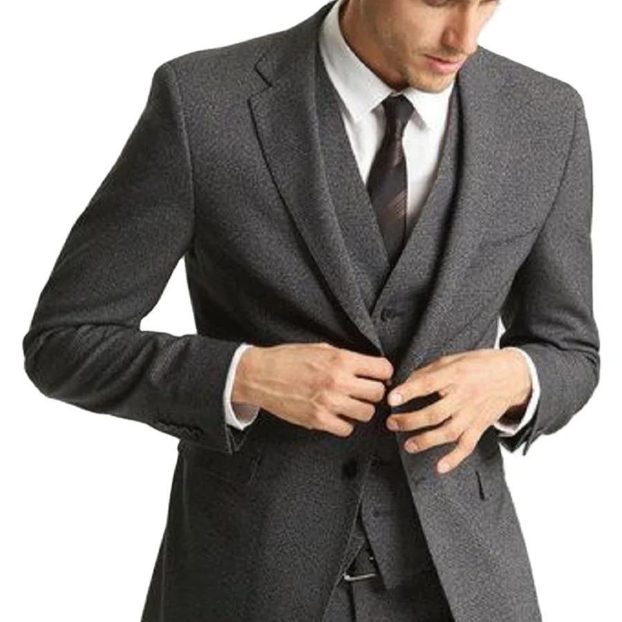 Italian Wool Suits Men 3 Pieces 26 Colors Men Suit Blazers Groom Prom Tuxedos Blazer Business Suits Men Tuxedo