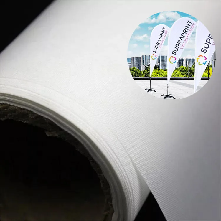 110gsm Outdoor Polyester Flag Fabric for Inkjet Printer Eco-Solvent Printable Backlit Material Film Paper Type Shoe Fabrications