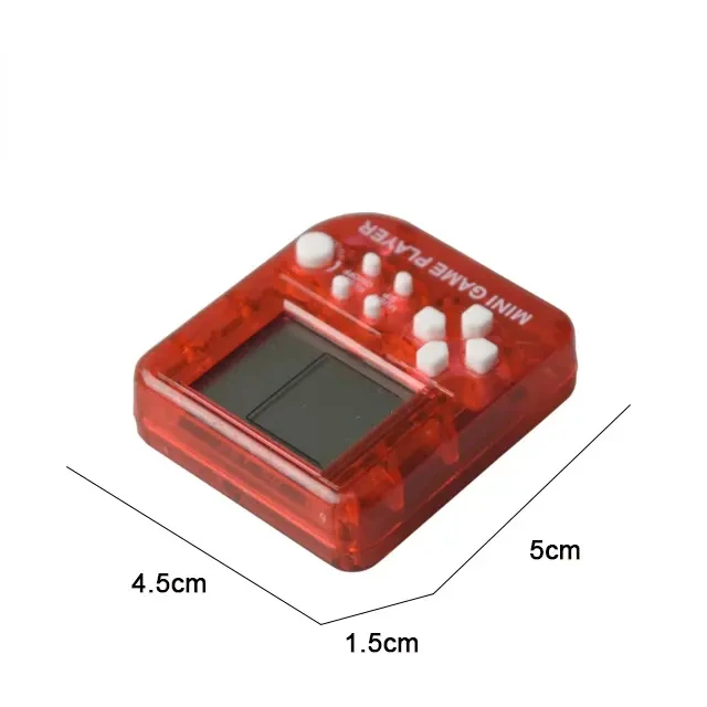 kids Handheld pixel Screen Mini Classic Game Machine Retro Brick Game Console Keychain