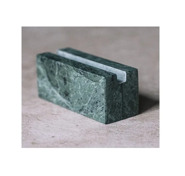Marble card holder tabletop decorative marble crafts card stand Rectangle Marble Stone Name Clip Card Holder
