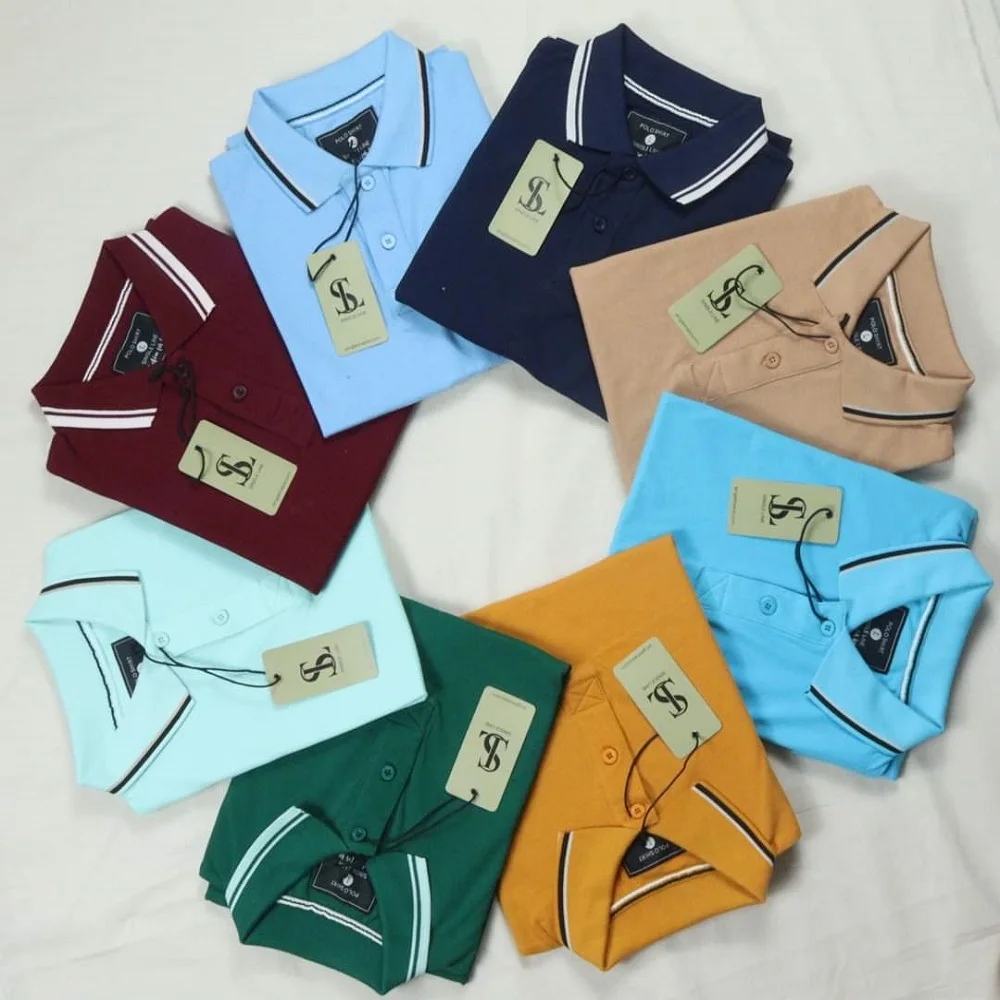 Hop Muscle Fit Curved Hem White Cotton Custom Printing Logo Men polo Shirt Casual Quantity Trend XXL All famous Brand surplus