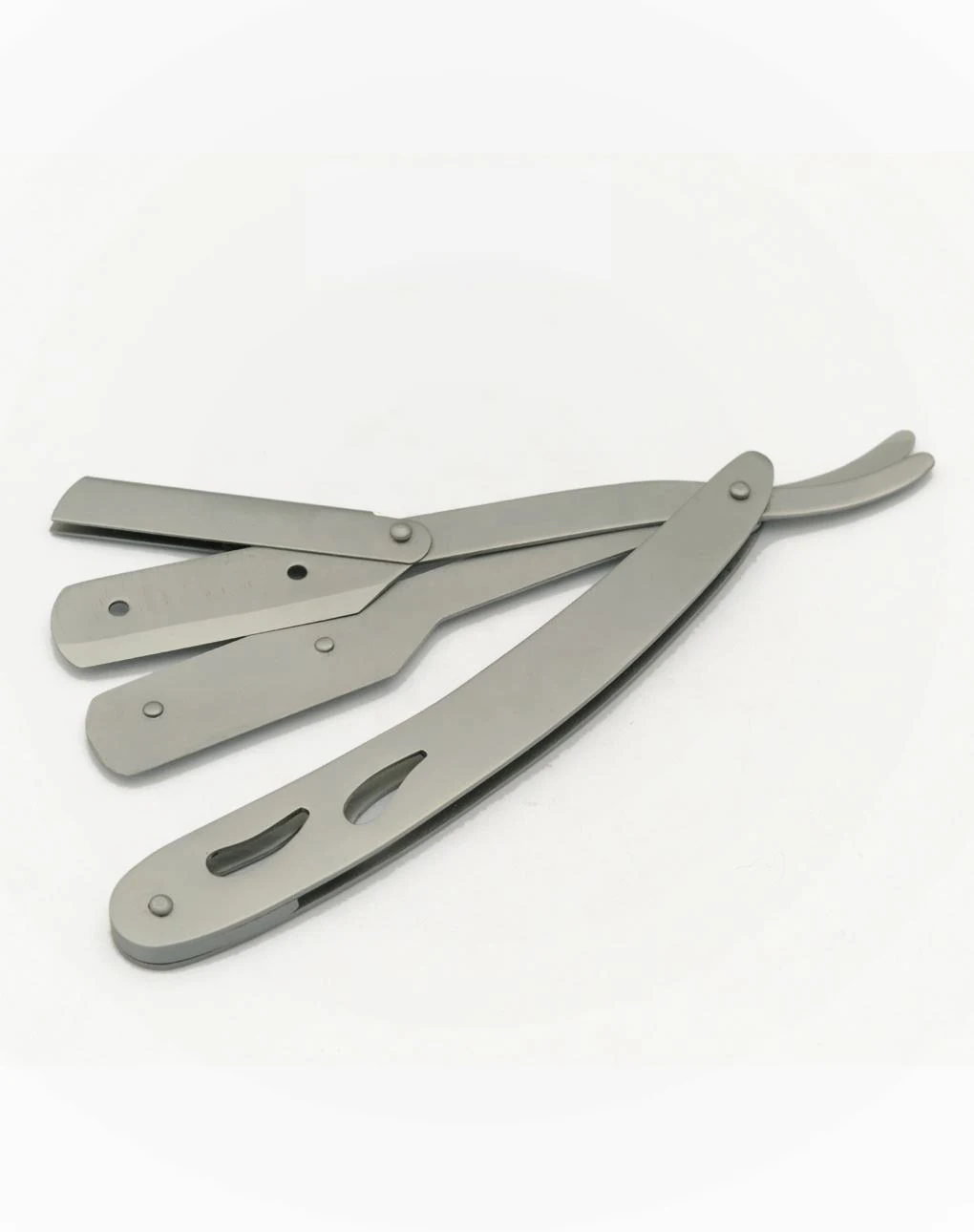 2024 New arrival Top Selling Best Shaving Barber Razor with folding handle _ Stainless steel Solid Color Barber Razor