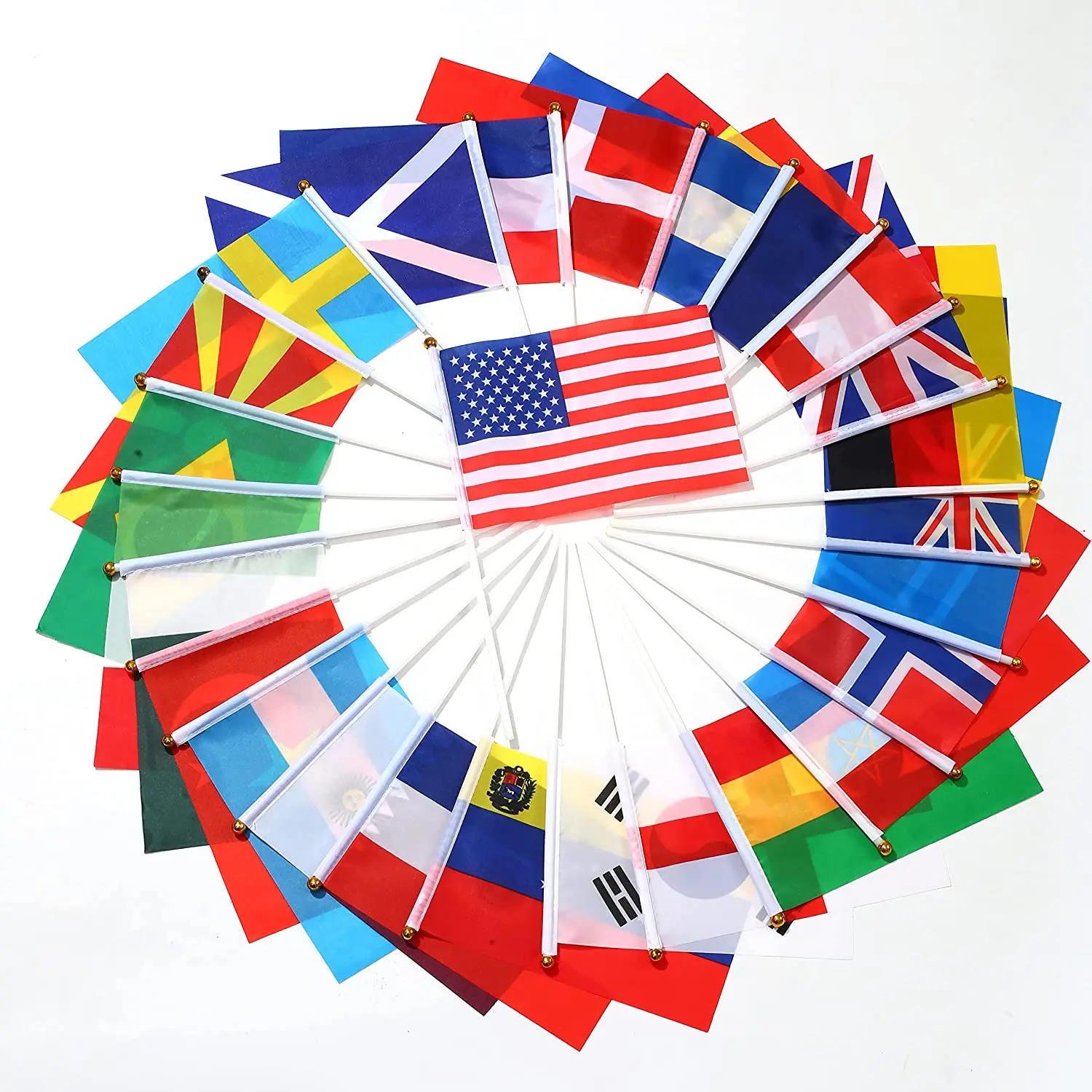 Polyester World Soccer Cup Custom Printed National Hand Flags