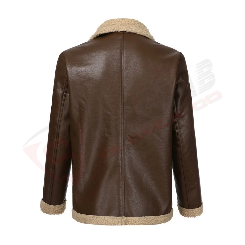 Hot Sale Casual Cheap-Blanked Slim-Fitted Fur Fashion New Design Men Outerwear-Men Leather Coats Jackets