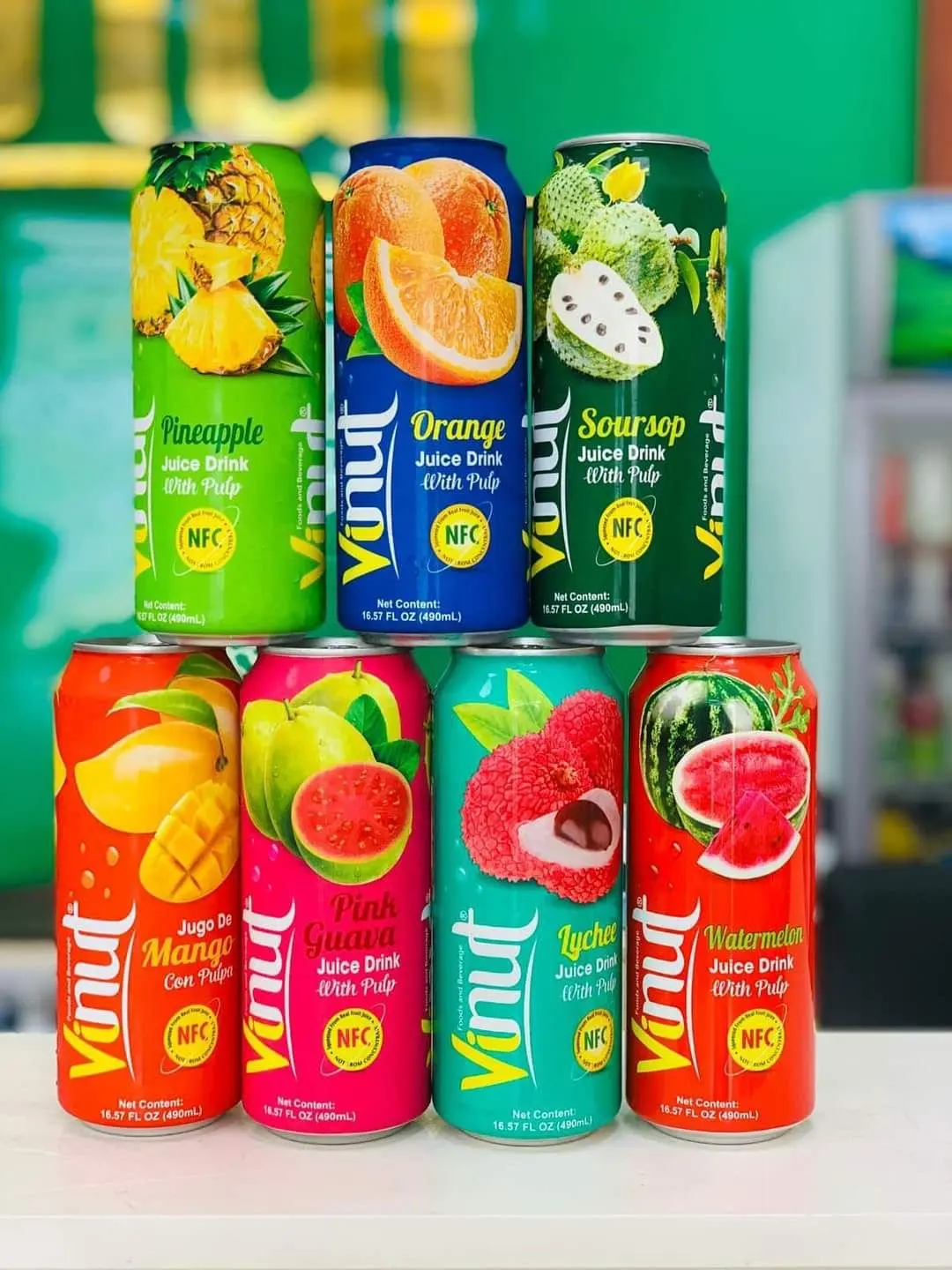 Vinut 100% страстный сок с мякотью 490 мл (упаковка 24) -настоящие фруктовые соки богатые витамином С без добавления сахара искусственных ароматизаторов