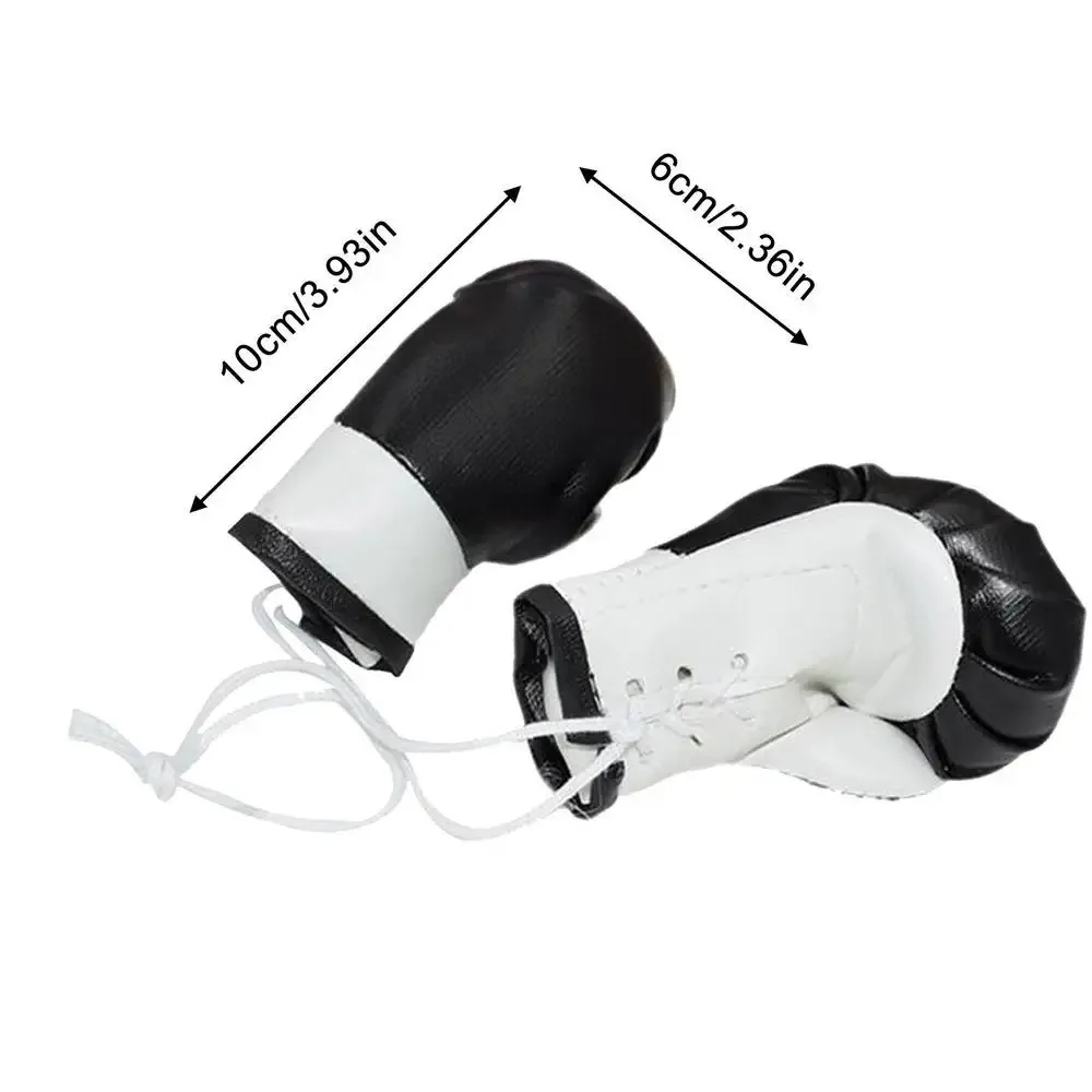 50g Mini Boxing Gloves Leather Miniature Punching Gloves Pendant PVC Car Interior Hanging Decoration For Home Cars Bag