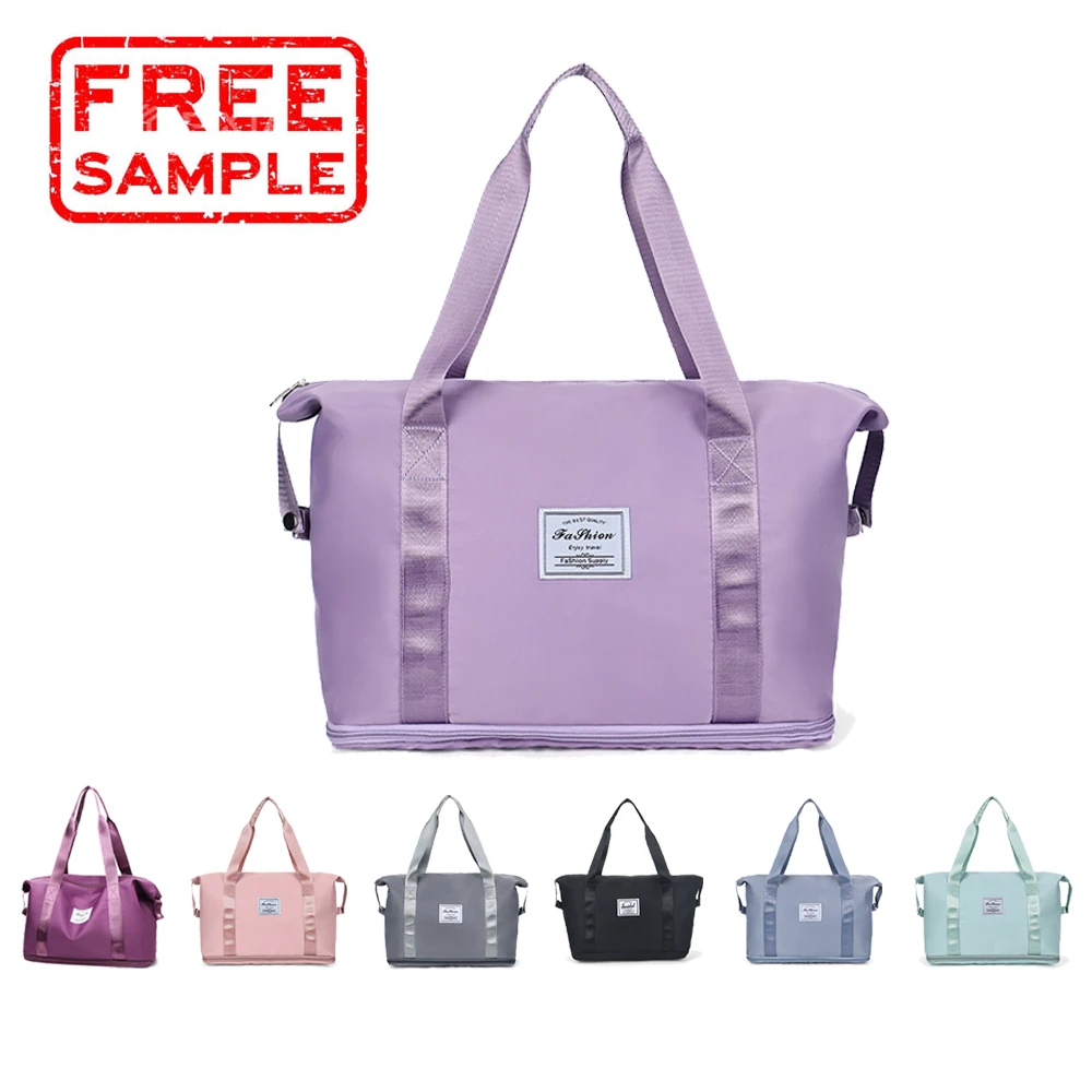 Large Capacity Folding Gym Backpack Sling Bags Tote Bag Duffle Overnight Foldable Travel Bags for Women