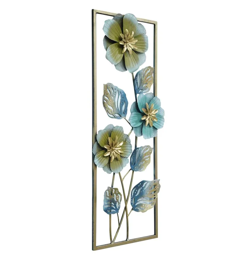 Latest Design Wall Art Flower Frame Design Metal Art Frame for Living Room House Decoration Wholesale Inside Arts Supplies