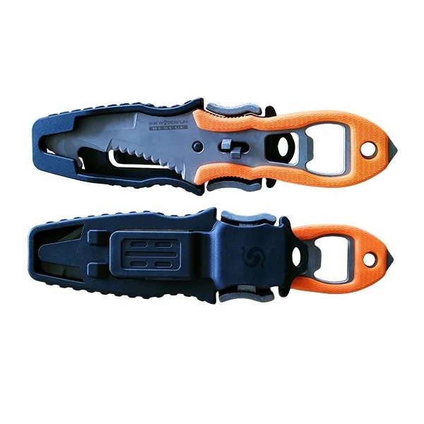 New Style Titanium alloy Pocket Knife Rescue Knife Camping Knife With Comfortable rubberized Handle For Water Rescue