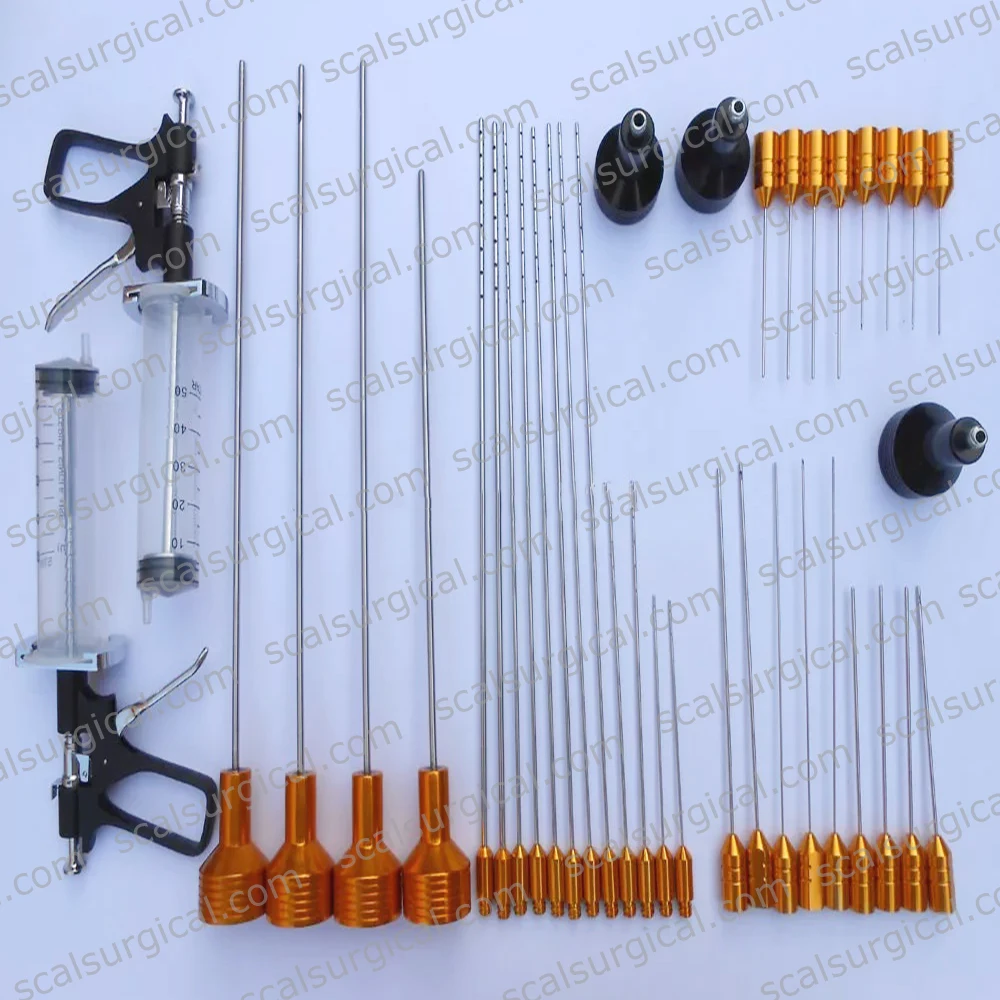 Facial Liposuction Cannula Set for Fat Harvesting & Transfer Plastic Hot sale surgery instruments