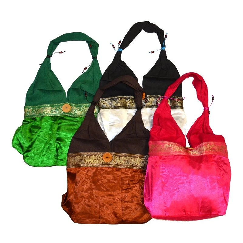 Ready Stock Hemp Unisex Jhola Bags with Multi Colored and Size Available Natural Quality Hemp Bag For Sale