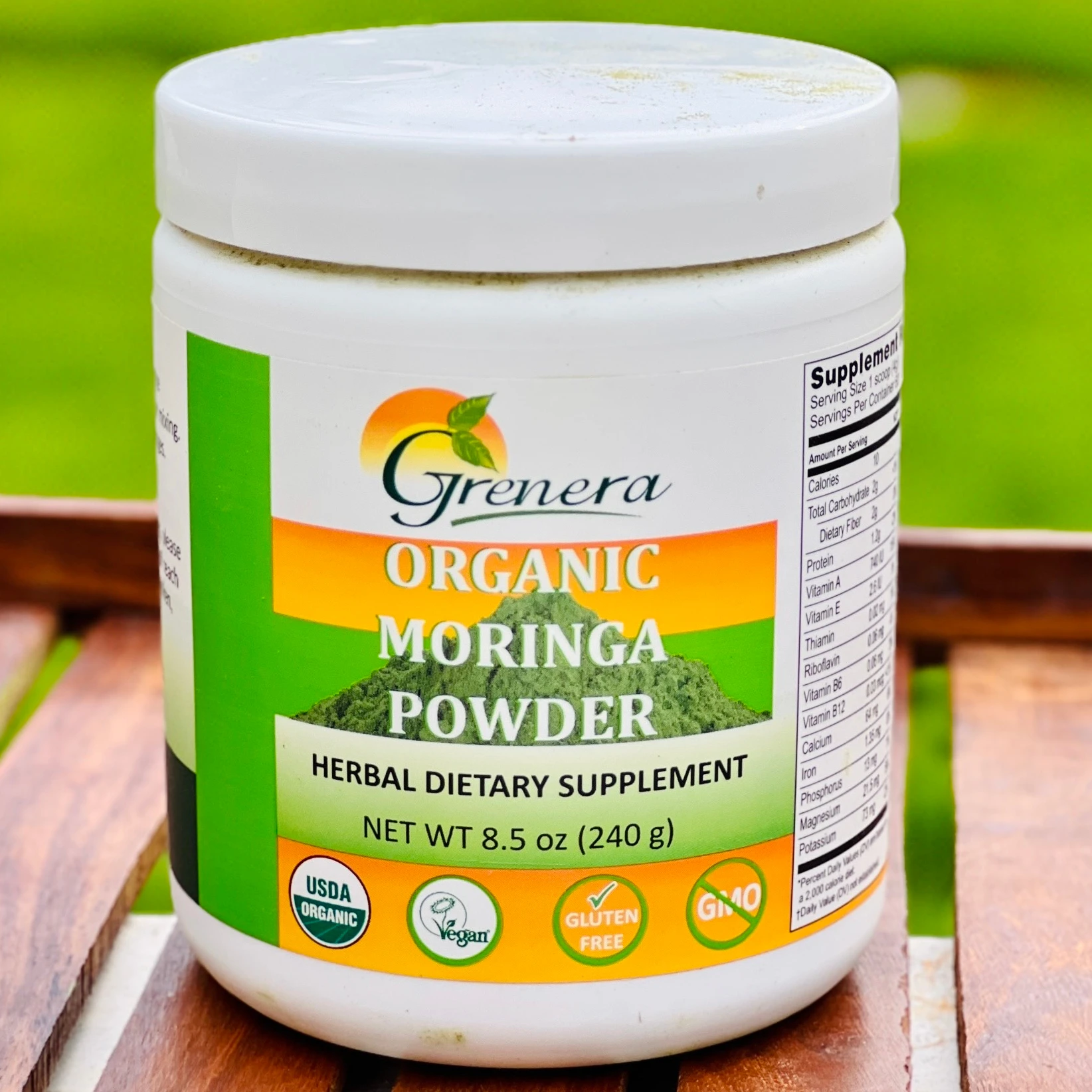 100% Pure Organic Certified Moringa Oleifera Leaf Powder processed in GMP Certified factory without Heat to Retain Nutrients