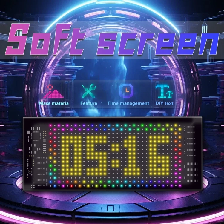 Panel advertising flexible led scrolling text display