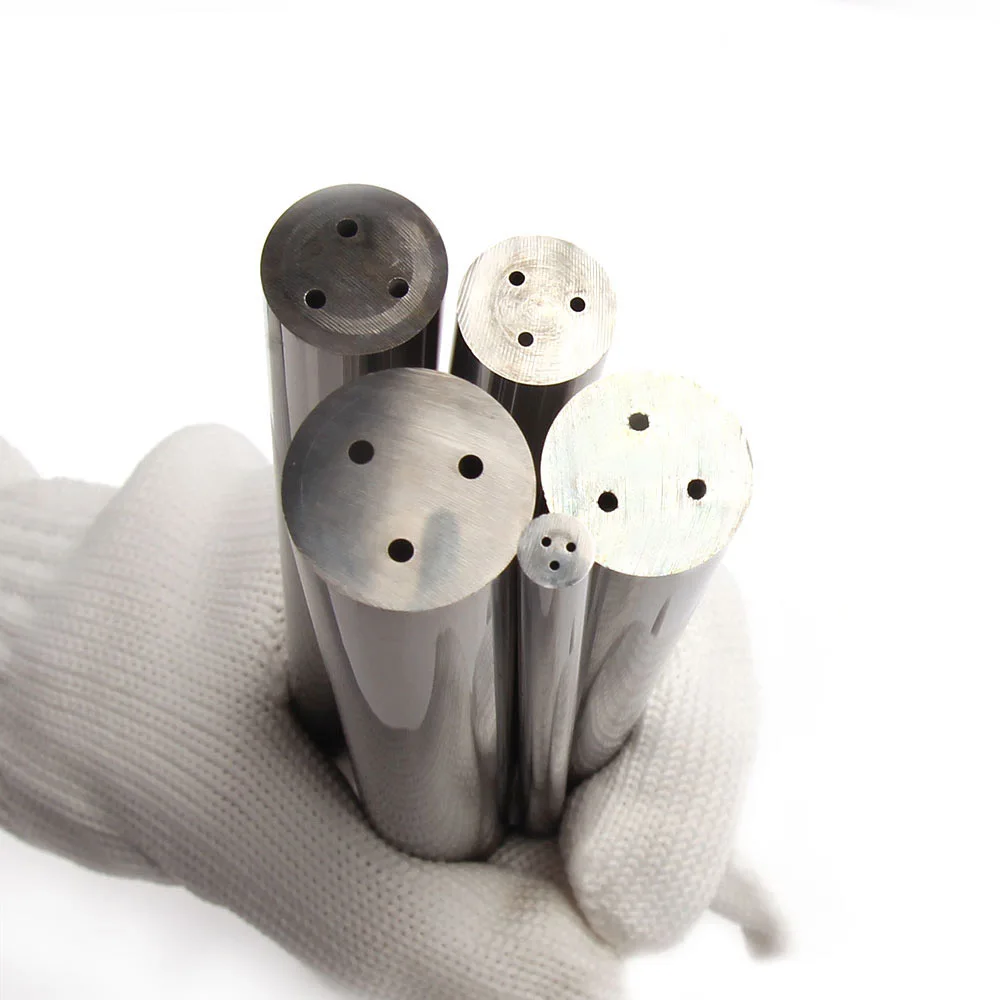 Tungsten steel semi-finished round rod 30 degree standard triple-hole spiral blank cemented carbide bar hard alloy material