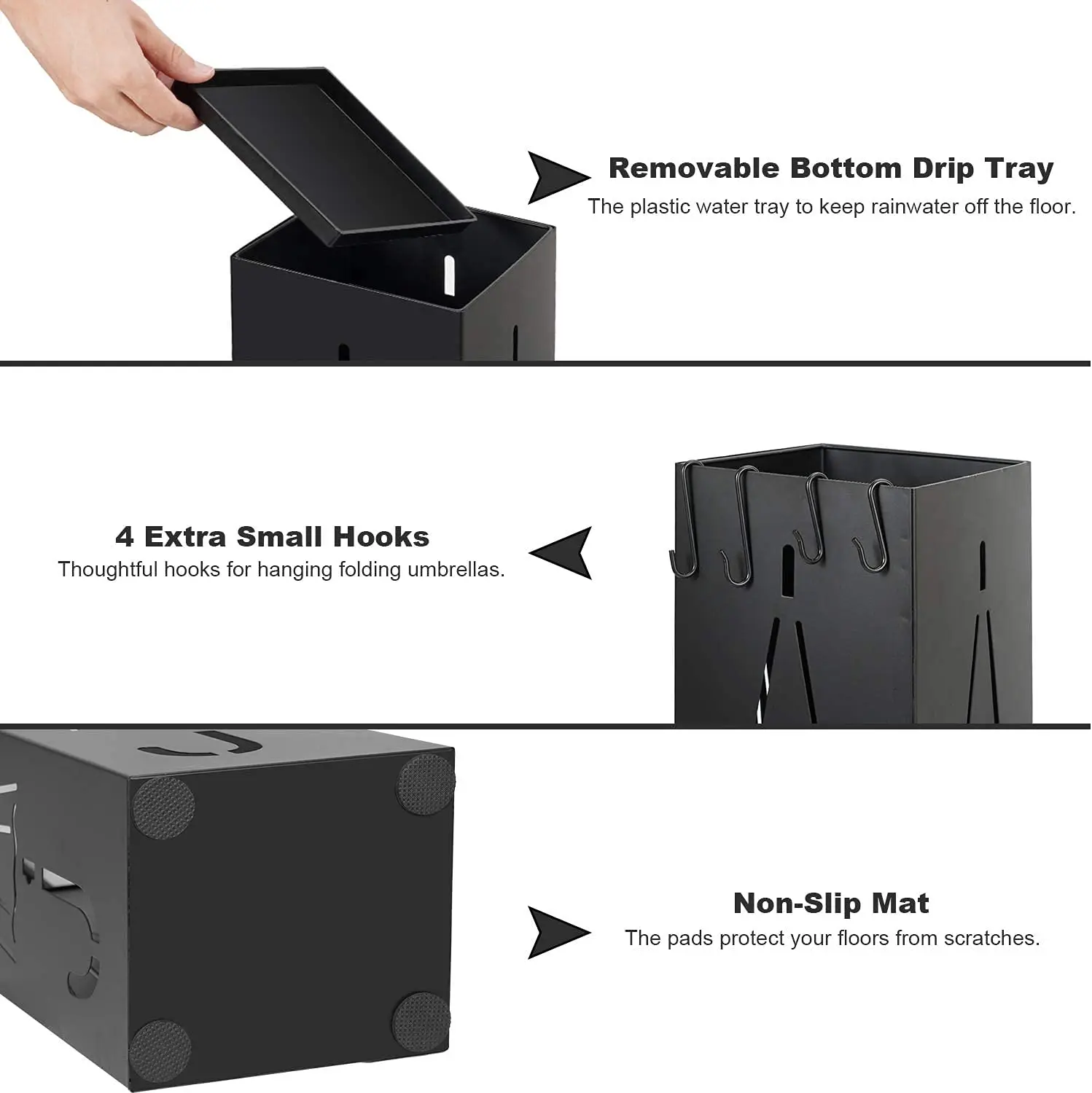 Unique Design Freestanding Indoor Umbrella Stand With Removal Tray For Home Hotel Restaurants & Office Wholesaler and Supplier