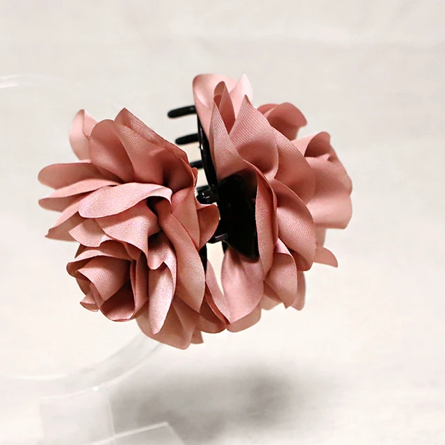 Flower Cosage satin Hair tongs pin made in Korea Hair pins for women Bulk order available and Fast shipping product