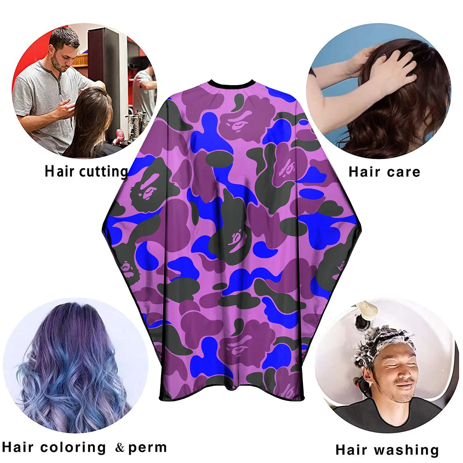 Wholesale Barber Cape Custom Logo Printed Designer Salon Hairdressers Gown Hair Cutting Waterproof Barbers Cape