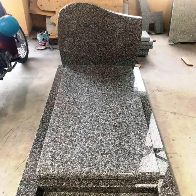 Light Grey Tombstone and Monument Outdoor Marble Grave Stone Memorial Headstone for Cemetery Use