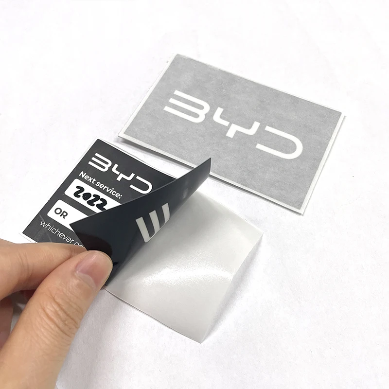 PVC Vinyl Matt Uv Resistant Bumper Sticker Qr Code Double Sided Car Decal Die Cut  Label Sticker Printing