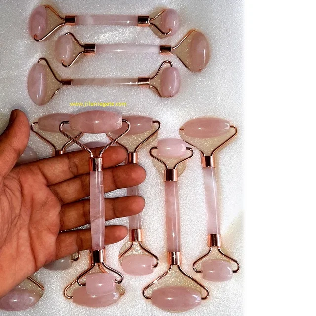 Best Seller Facial Massage Rose Quartz Stone And Jade Roller Massager For Face Beauty Pink Sale Gifts | Buy Jilaniagate