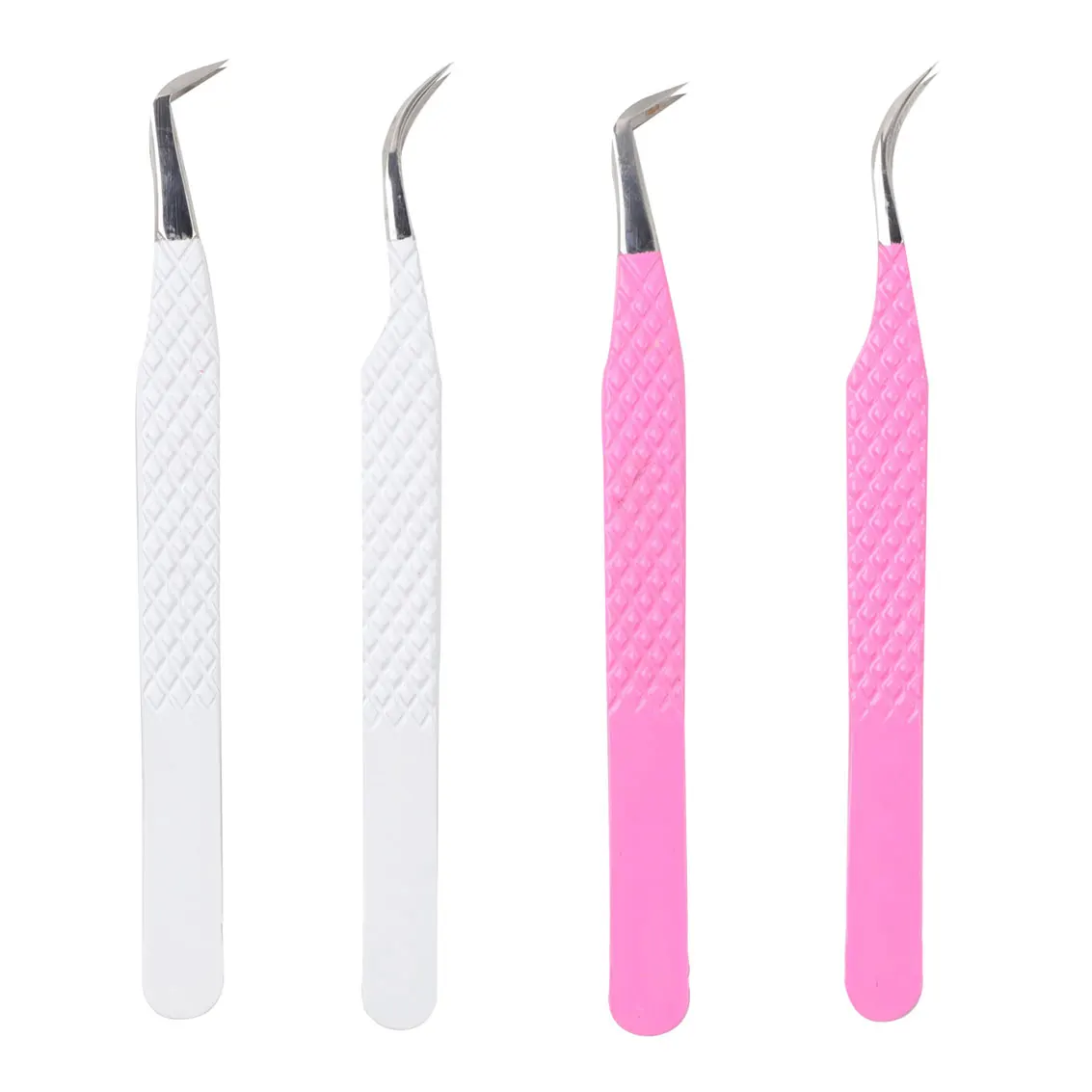 Stainless Steel Anti-static Tweezers Clip Clip Fish Pattern Handle Lash Extension Tweezers With Heart Fiber Grip