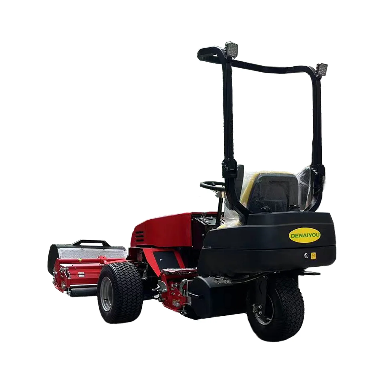 Operator-Friendly 18HP 4-Stroke Gasoline Engine Triplex Mower for Riding Lawn Mower Football Fields with Grass Box Feature