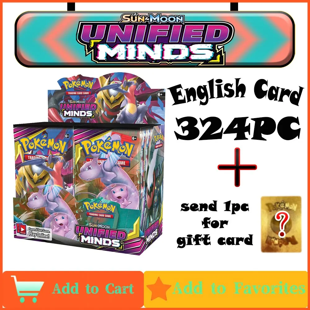 360 Pcs/box Poke mon Trading Cards Booster Box Factory Good Quality  Evolutions Unbroken Playing Carte Poke mon Gx Cards