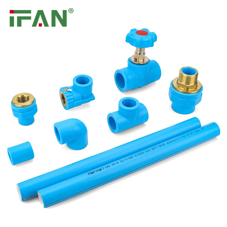 IFAN Factory Supply PPR Fittings ISO 15874 20-32MM Fitting PPR Plastic Socket Elbow Tee Brass PPR Pipe Fittings
