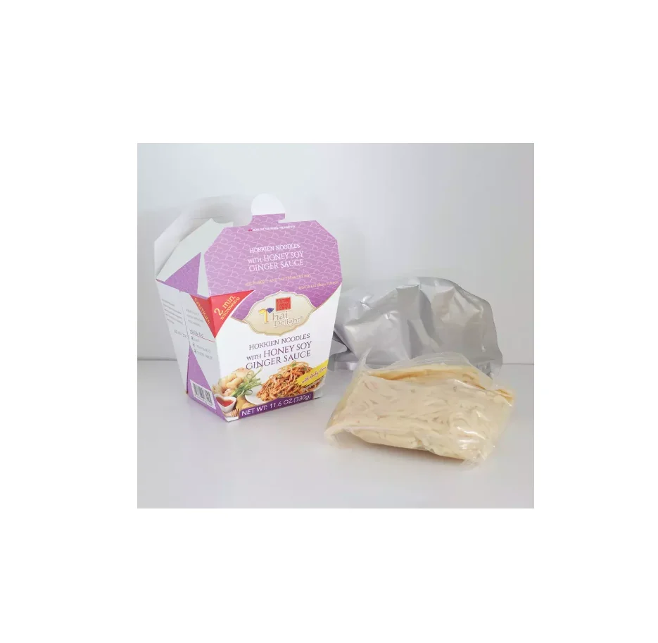 Prime Grade Of Thai Style of Hokkien Noodle with Honey Soy Ginger Sauce And Baby Corn Size 330 G. From Thailand Export