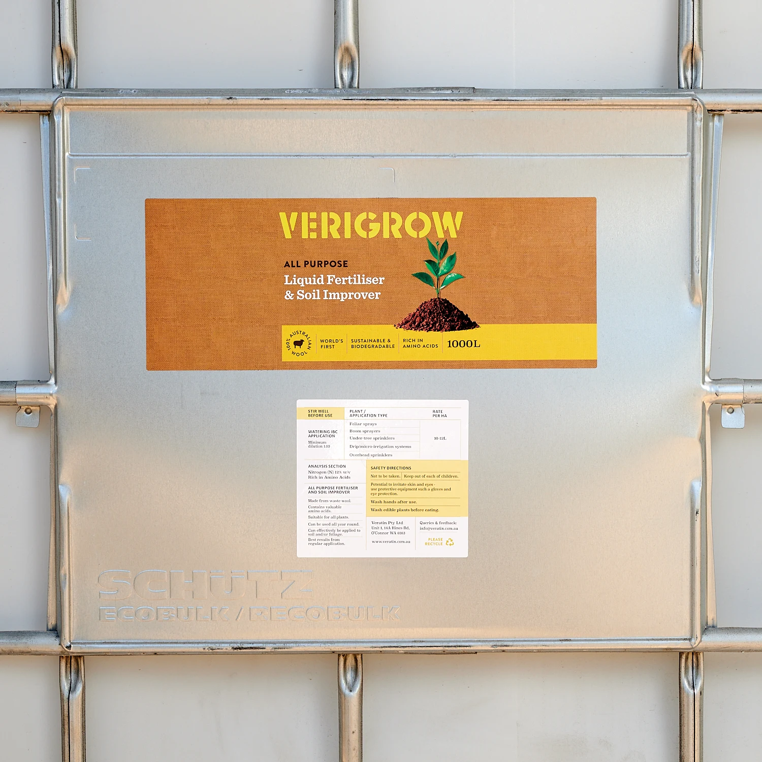 Vergrow запатентованные универсальные растворимые жидкие удобрения и улучшитель почвы из австралийской низкосортной шерсти 1000