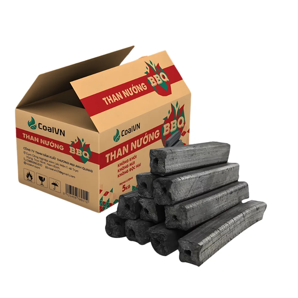 CoalVN Smokeless & Odorless BBQ Charcoal, High Temperature & Long Burning Time Ideal For Health Conscious BBQ Lovers