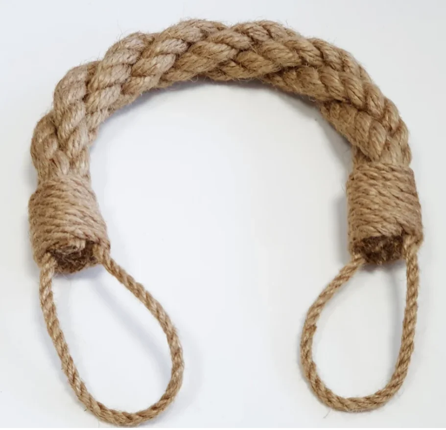 Door Animal Stopper - Industrial holdbacks Door Stop Thick Rope - Braided Chunky Jute Rope - Nautical Decor