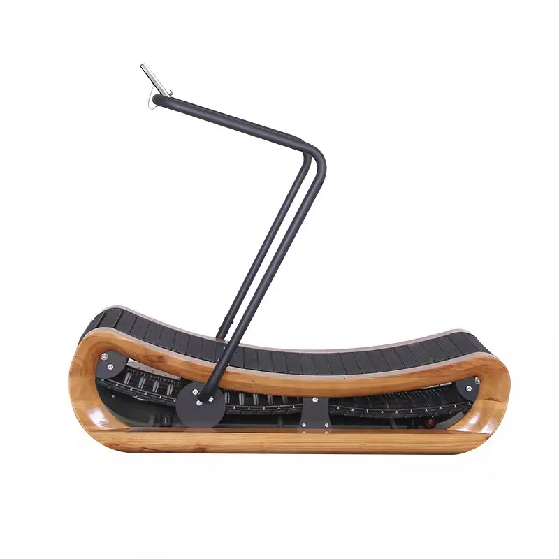 gym commercial air running wooden curved unpowered treadmill