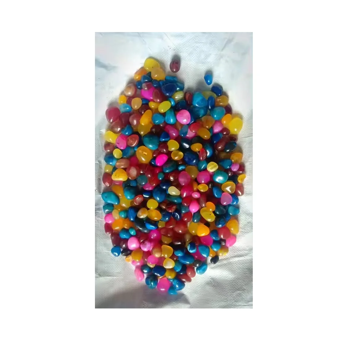 High Quality Tumbled Stone Agate Polished Pebbles Mix Onyx Round Pebbles Mix Color Onyx Stone for Home Decor