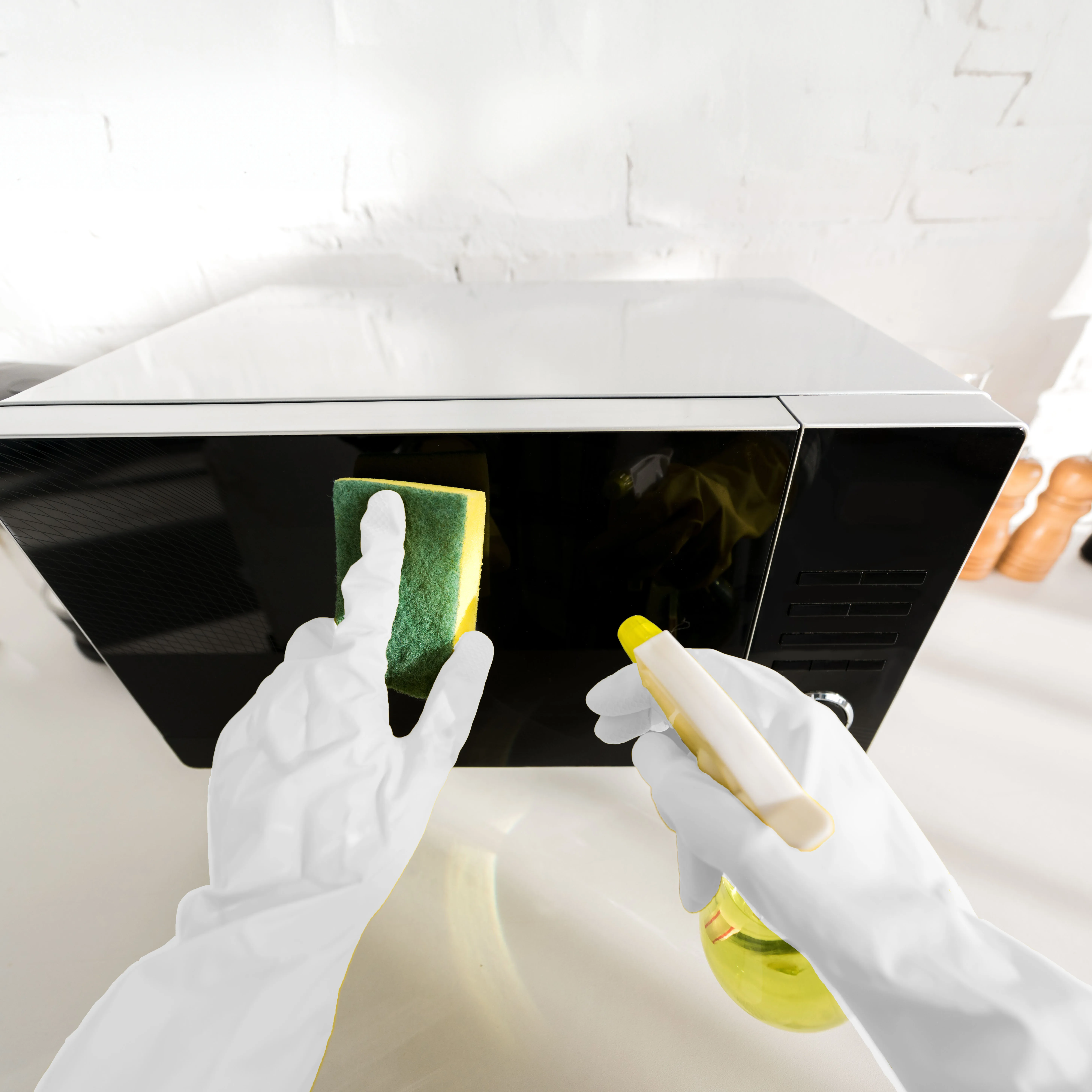 Латексные белые резиновые перчатки для мытья посуды