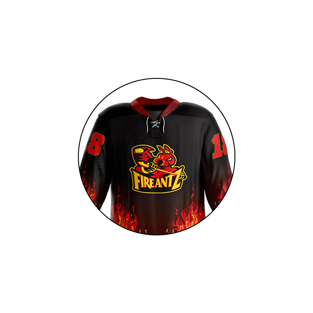 Hot Selling 100% Polyester Custom Logo Latest Design Sublimated performance lightweight  Ice Hockey Uniforms