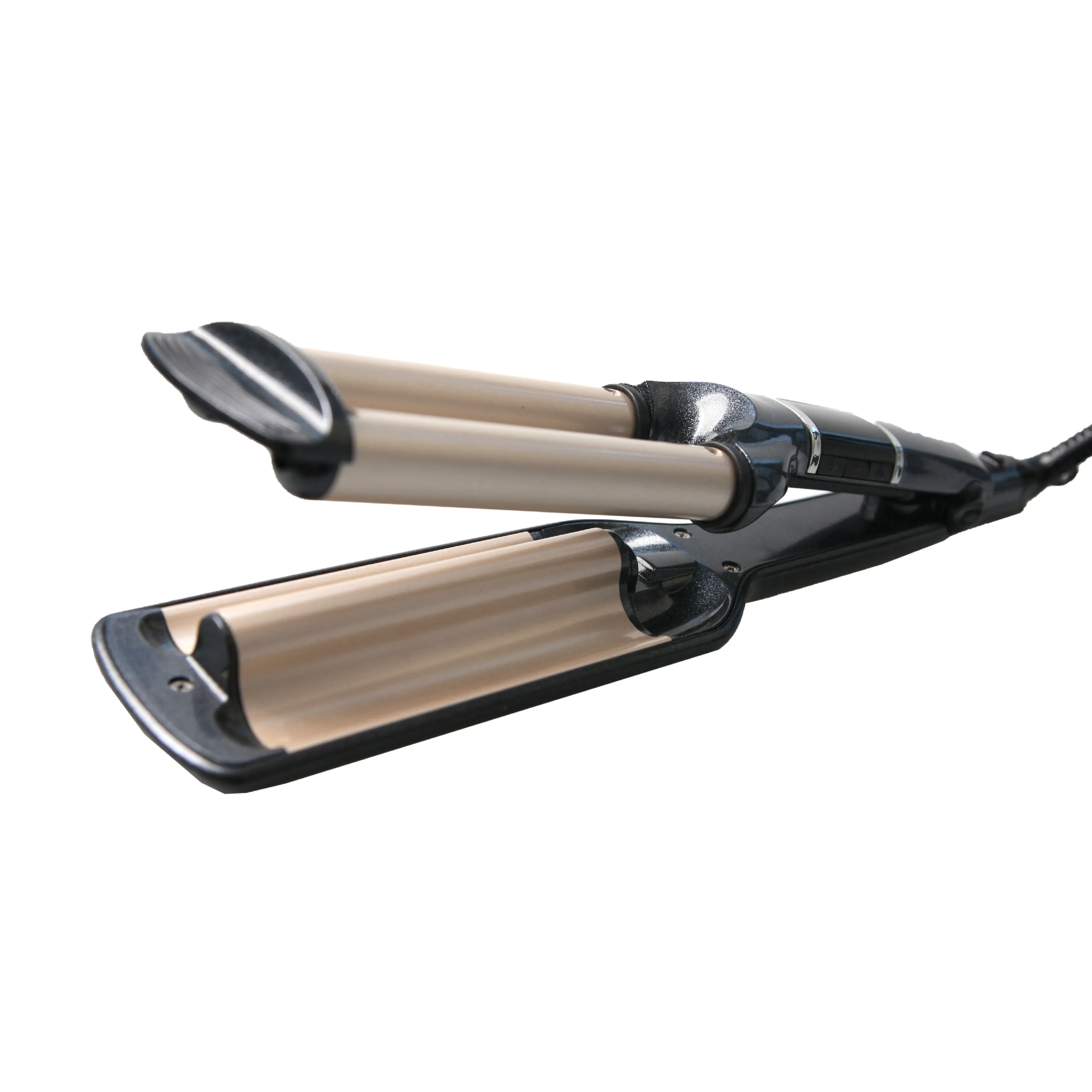 New Style Multiple Fast Ptc Heating Titanium Coated Plate Plamcha De Pelo Rizador 2 En 1